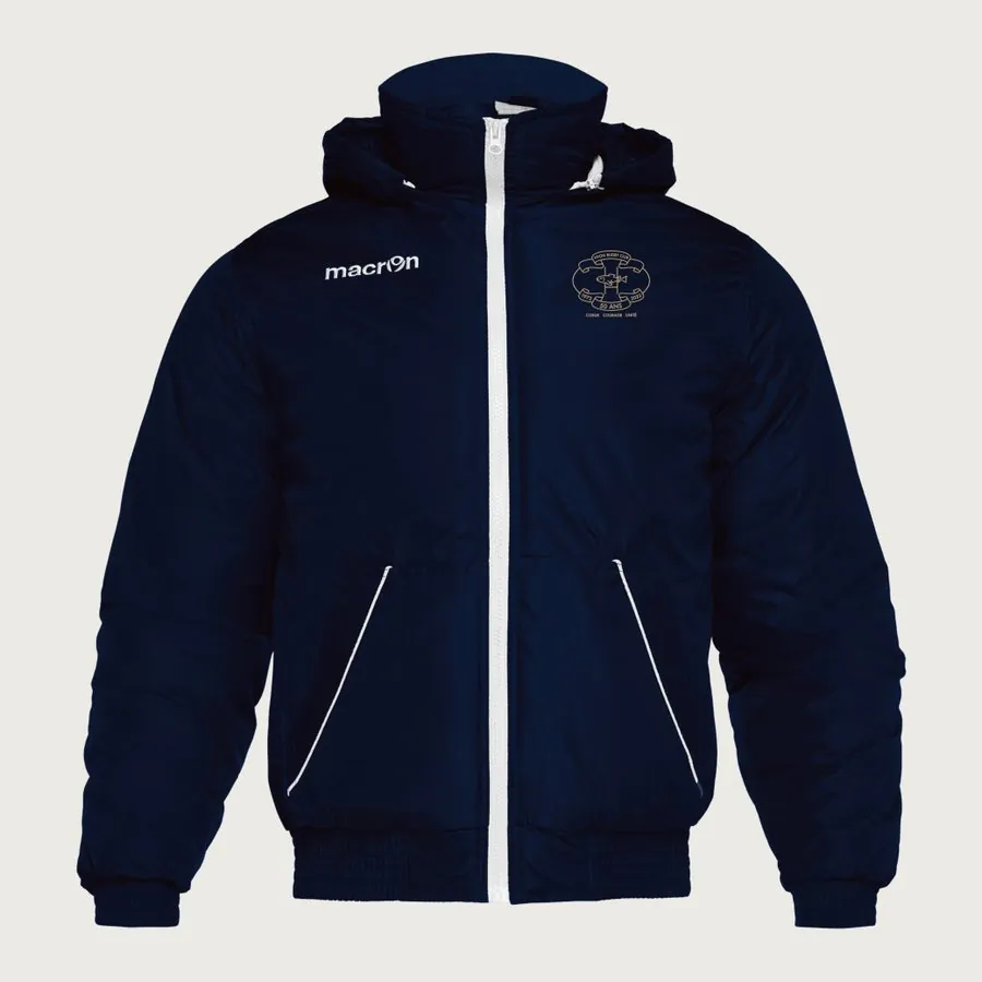 Parka bleu nuit avec l'écusson des 50 ans en or
