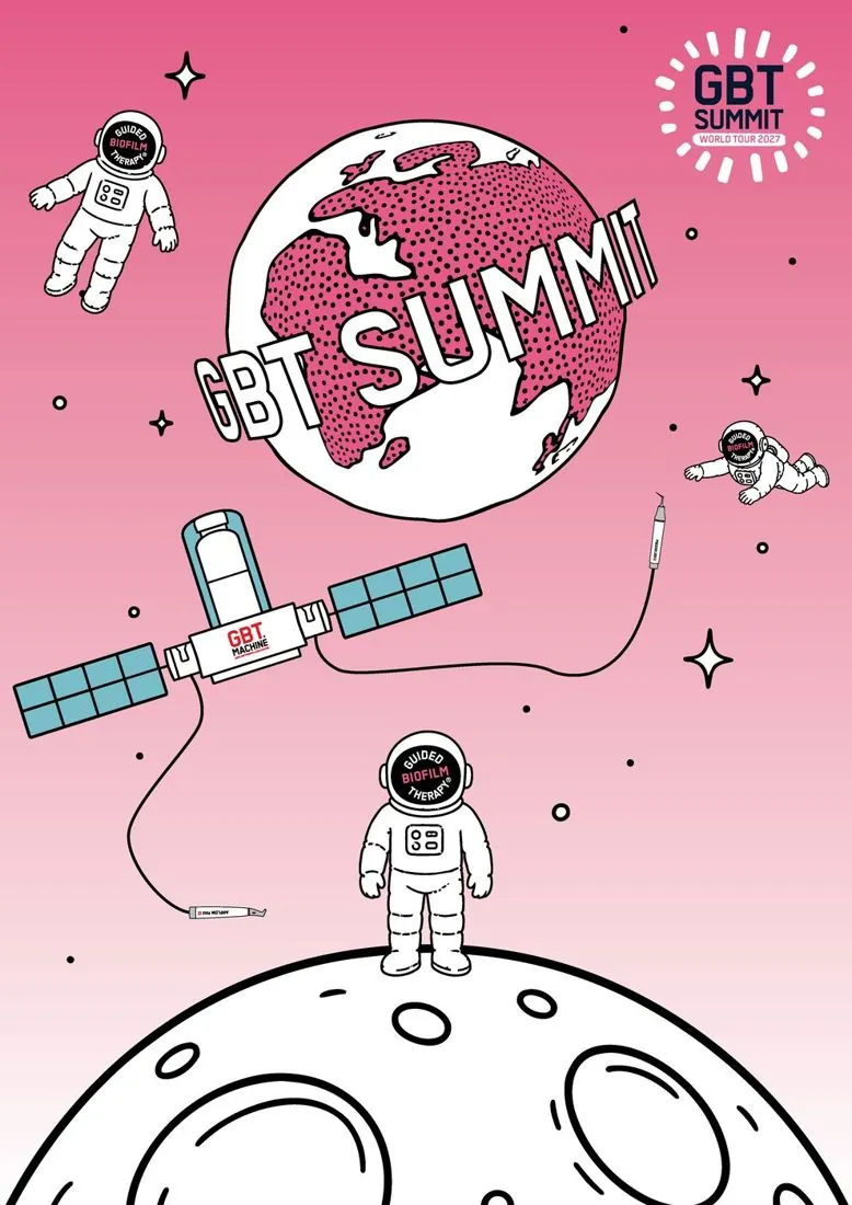 Visuel clé GBT Summit 2027 sur fond rose